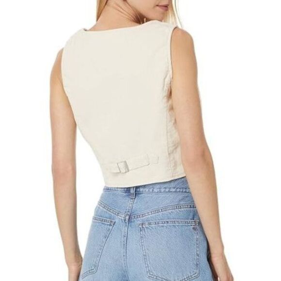 Levi's A95030001 Women's Sz XS Tan Tailored Corduroy Vest - Picture 9 of 9